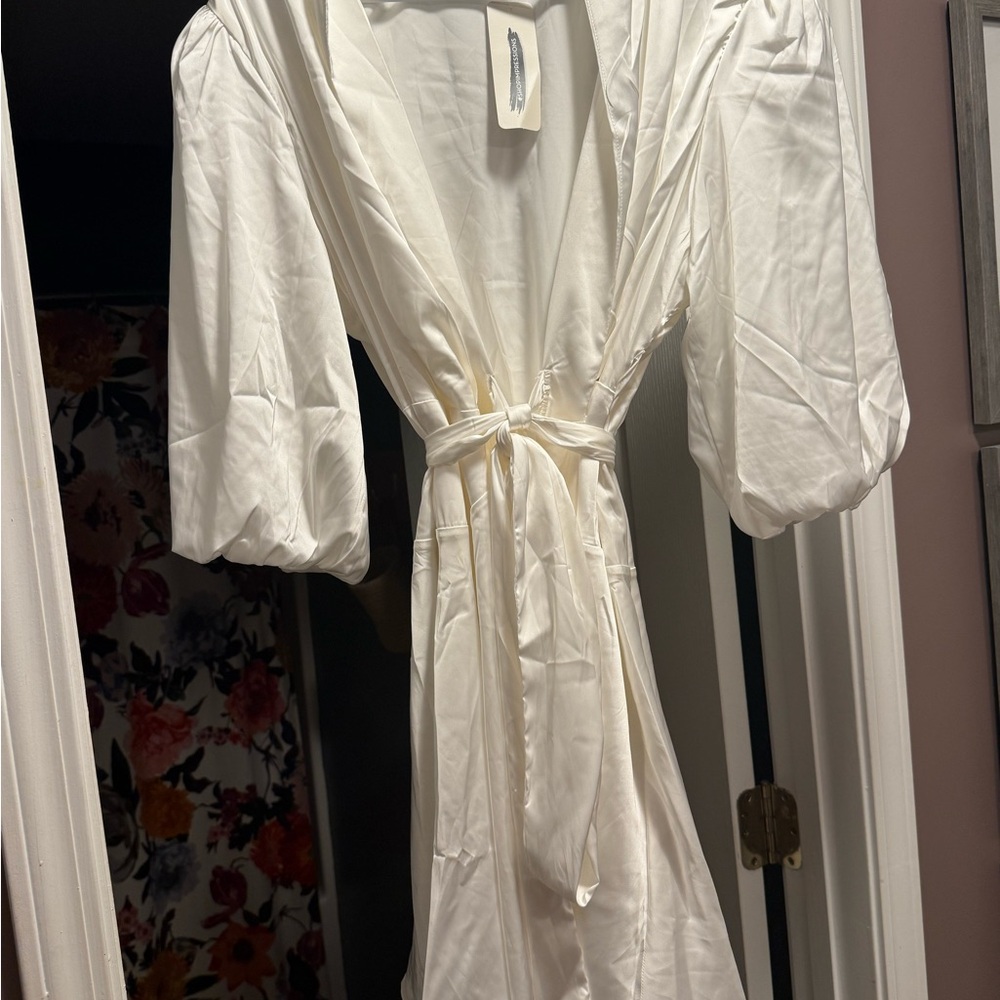 Elegant White Wrap Dress